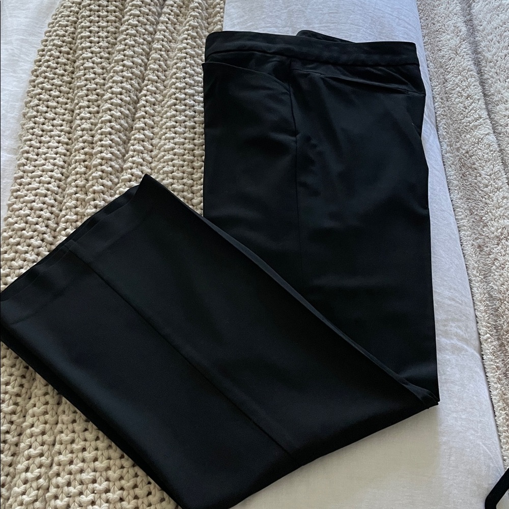 bebe Classic Black Wide Leg Mid Rise Dress Pants Size 8
